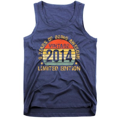 Nine 9yr BDay Son Boy Funny 2014 9th 9 Year Old Birthday Tank Top