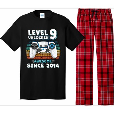 Nine 9yr BDay Son Boy Funny Gamer 9th 9 Year Old Birthday Pajama Set