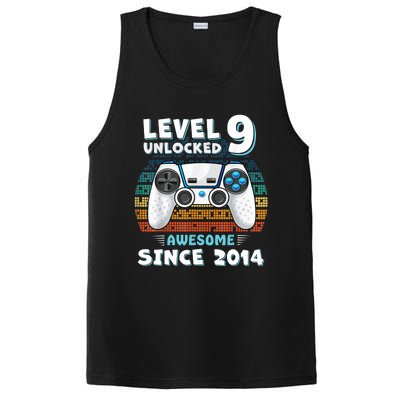 Nine 9yr BDay Son Boy Funny Gamer 9th 9 Year Old Birthday PosiCharge Competitor Tank