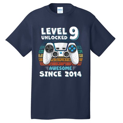 Nine 9yr BDay Son Boy Funny Gamer 9th 9 Year Old Birthday Tall T-Shirt