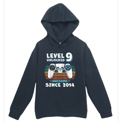 Nine 9yr BDay Son Boy Funny Gamer 9th 9 Year Old Birthday Urban Pullover Hoodie