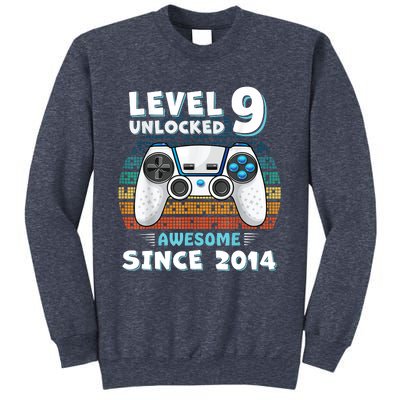 Nine 9yr BDay Son Boy Funny Gamer 9th 9 Year Old Birthday Sweatshirt