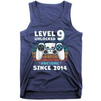 Nine 9yr BDay Son Boy Funny Gamer 9th 9 Year Old Birthday Tank Top