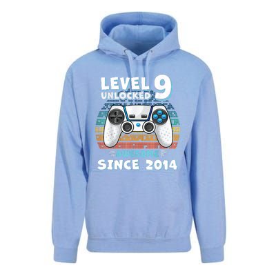 Nine 9yr BDay Son Boy Funny Gamer 9th 9 Year Old Birthday Unisex Surf Hoodie