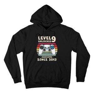 Nine 9yr BDay Son Funny Gamer 9th 9 Years Old Birthday Hoodie