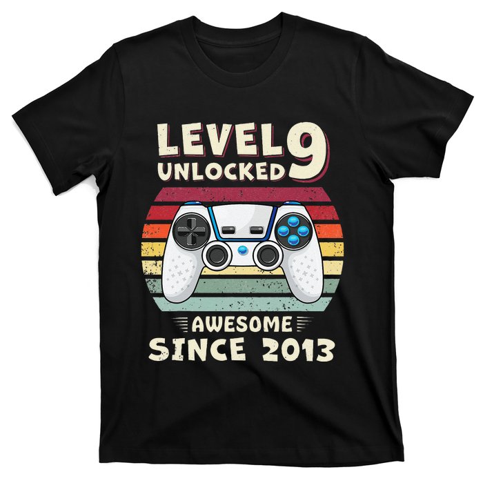 Nine 9yr BDay Son Funny Gamer 9th 9 Years Old Birthday T-Shirt