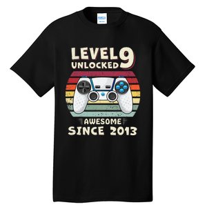 Nine 9yr BDay Son Funny Gamer 9th 9 Years Old Birthday Tall T-Shirt