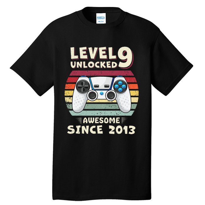 Nine 9yr BDay Son Funny Gamer 9th 9 Years Old Birthday Tall T-Shirt