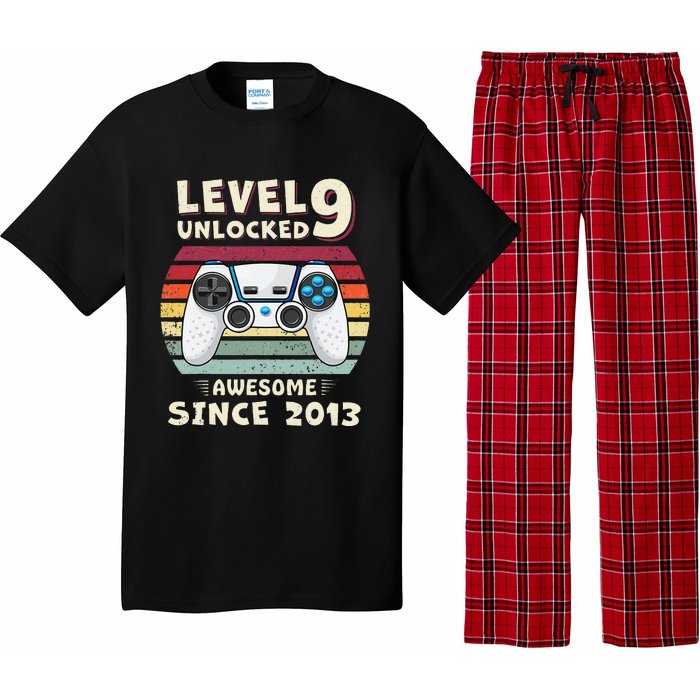 Nine 9yr BDay Son Funny Gamer 9th 9 Years Old Birthday Pajama Set