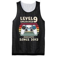 Nine 9yr BDay Son Funny Gamer 9th 9 Years Old Birthday Mesh Reversible Basketball Jersey Tank