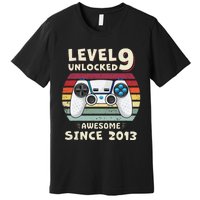 Nine 9yr BDay Son Funny Gamer 9th 9 Years Old Birthday Premium T-Shirt