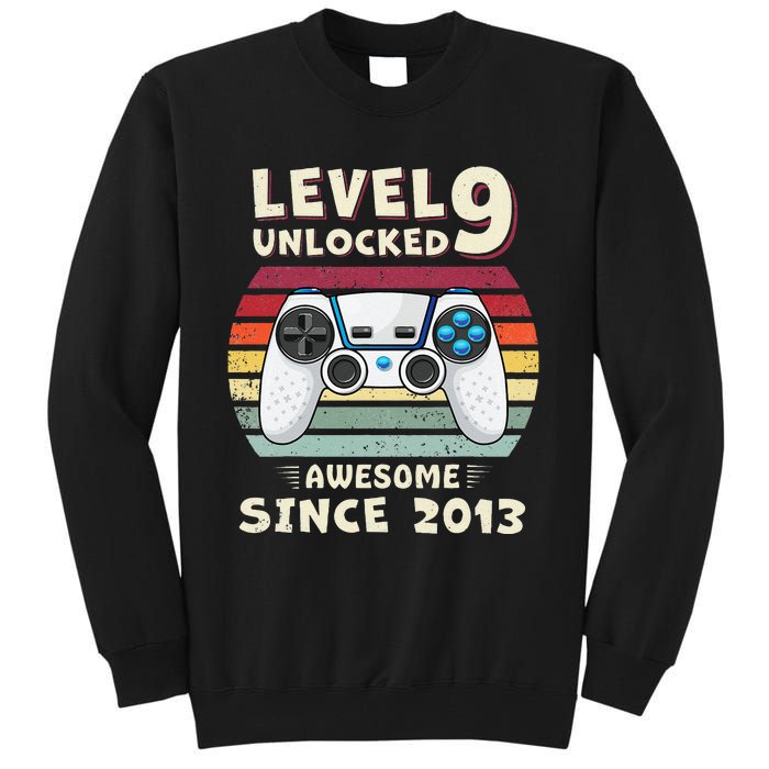 Nine 9yr BDay Son Funny Gamer 9th 9 Years Old Birthday Tall Sweatshirt