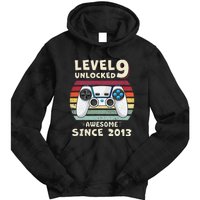 Nine 9yr BDay Son Funny Gamer 9th 9 Years Old Birthday Tie Dye Hoodie