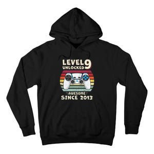 Nine 9yr BDay Son Funny Gamer 9th 9 Years Old Birthday Tall Hoodie