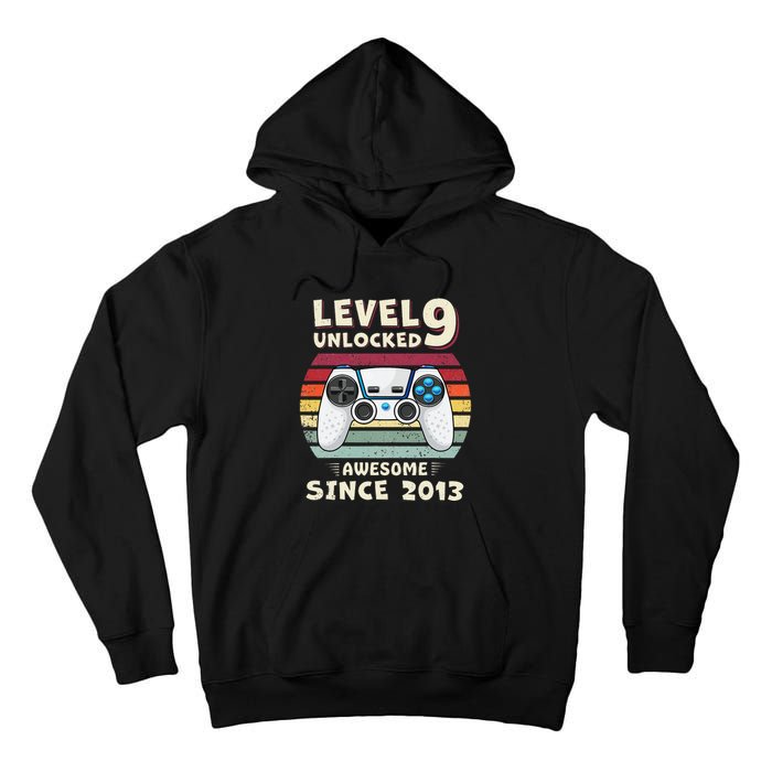 Nine 9yr BDay Son Funny Gamer 9th 9 Years Old Birthday Tall Hoodie