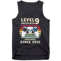 Nine 9yr BDay Son Funny Gamer 9th 9 Years Old Birthday Tank Top