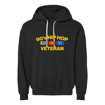 Nineties 90s Hip Hop Veteran Garment-Dyed Fleece Hoodie