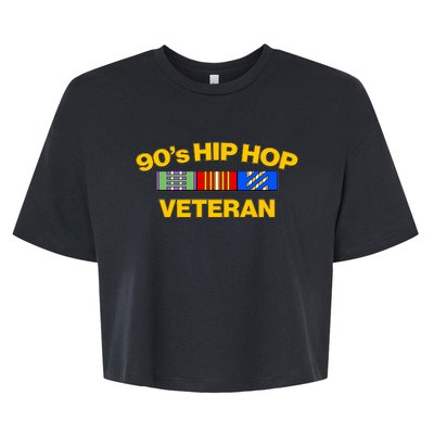 Nineties 90s Hip Hop Veteran Bella+Canvas Jersey Crop Tee