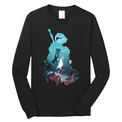 Nier Automata 2b Waifu Long Sleeve Shirt