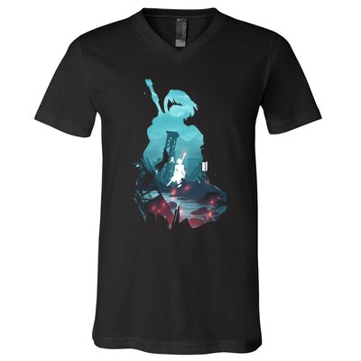 Nier Automata 2b Waifu V-Neck T-Shirt