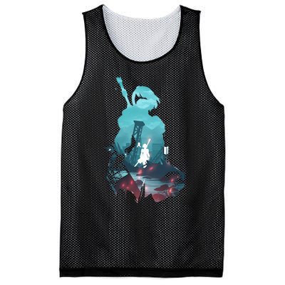 Nier Automata 2b Waifu Mesh Reversible Basketball Jersey Tank