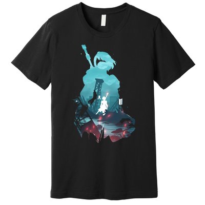 Nier Automata 2b Waifu Premium T-Shirt