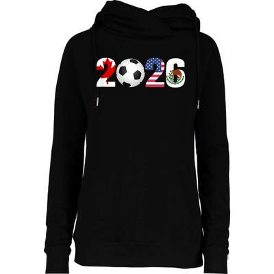 North America 2026 Football | Canada Usa Mexico Soccer Womens Funnel Neck Pullover Hood