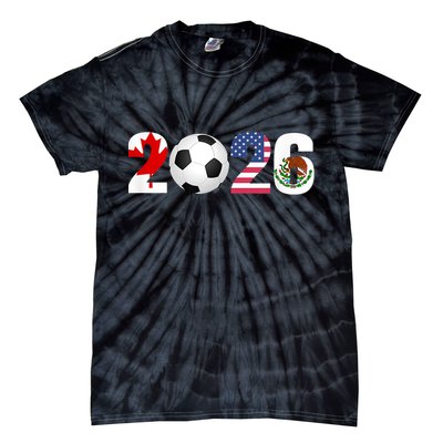 North America 2026 Football | Canada Usa Mexico Soccer Tie-Dye T-Shirt