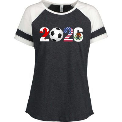 North America 2026 Football | Canada Usa Mexico Soccer Enza Ladies Jersey Colorblock Tee