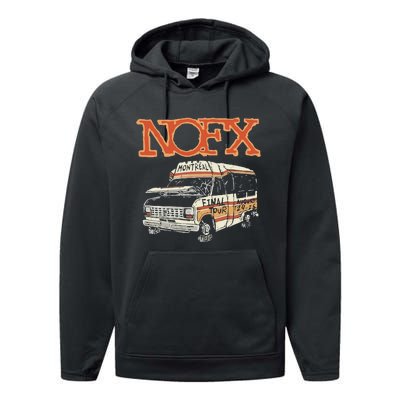 Nofx August 2425 2024 Parc Olympique In Montreal Qc Performance Fleece Hoodie