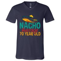 Nacho Average 70 Year Old Cinco De Mayo 70th Birthday V-Neck T-Shirt