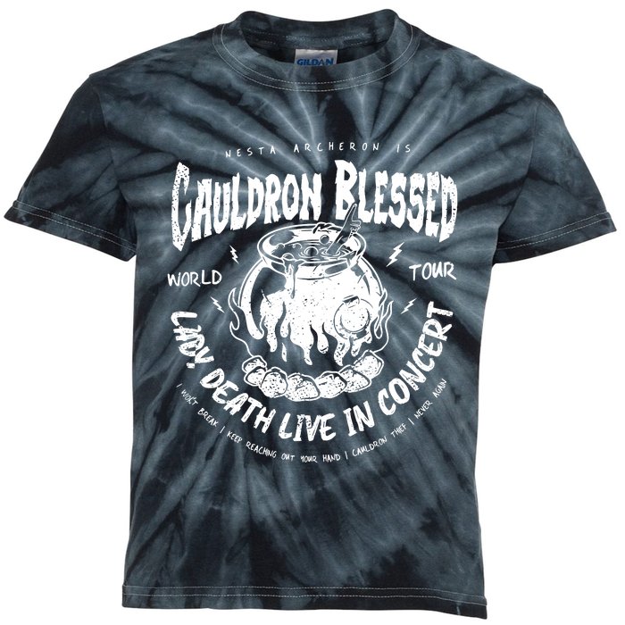 Nesta Archeron Acotar Cauldron Blessed Lady Death Band Kids Tie-Dye T-Shirt