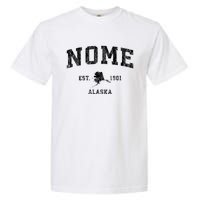 Nome Alaska Ak Vintage Established Sports Design Garment-Dyed Heavyweight T-Shirt