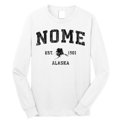 Nome Alaska Ak Vintage Established Sports Design Long Sleeve Shirt