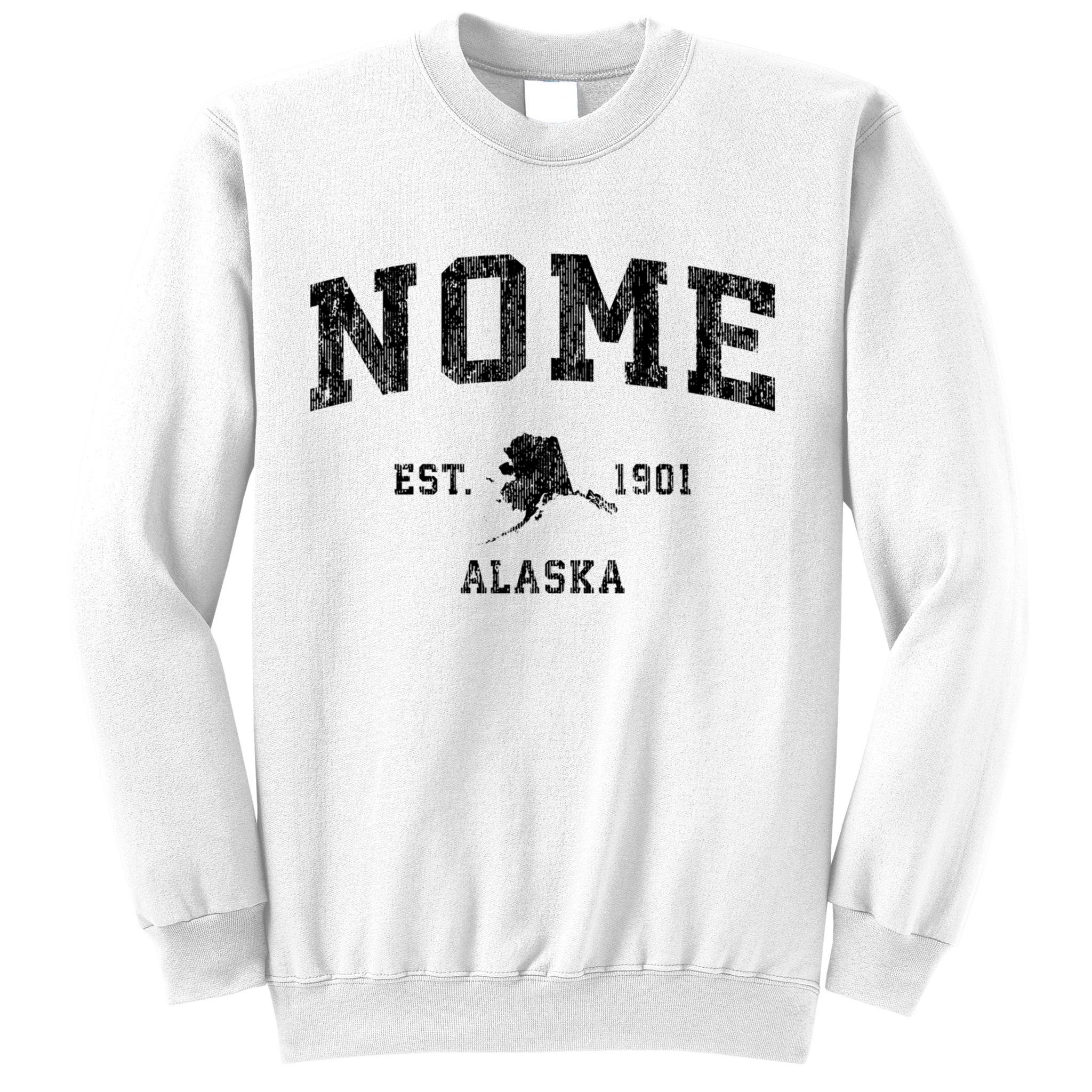 Nome Alaska Ak Vintage Established Sports Design Sweatshirt