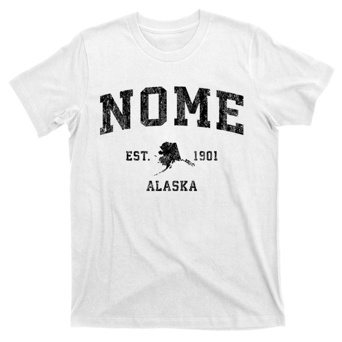 Nome Alaska Ak Vintage Established Sports Design T-Shirt