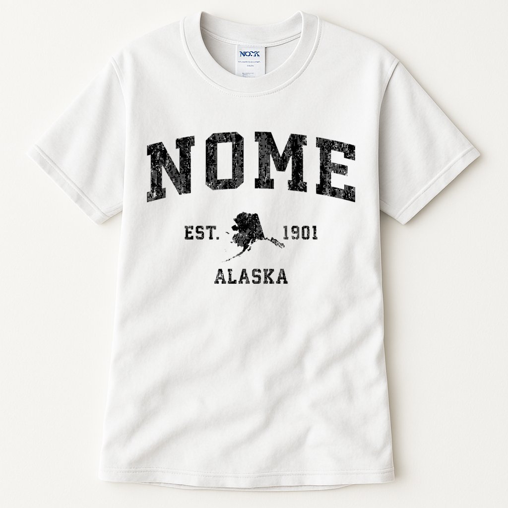 Nome Alaska Ak Vintage Established Sports Design Tall T-Shirt