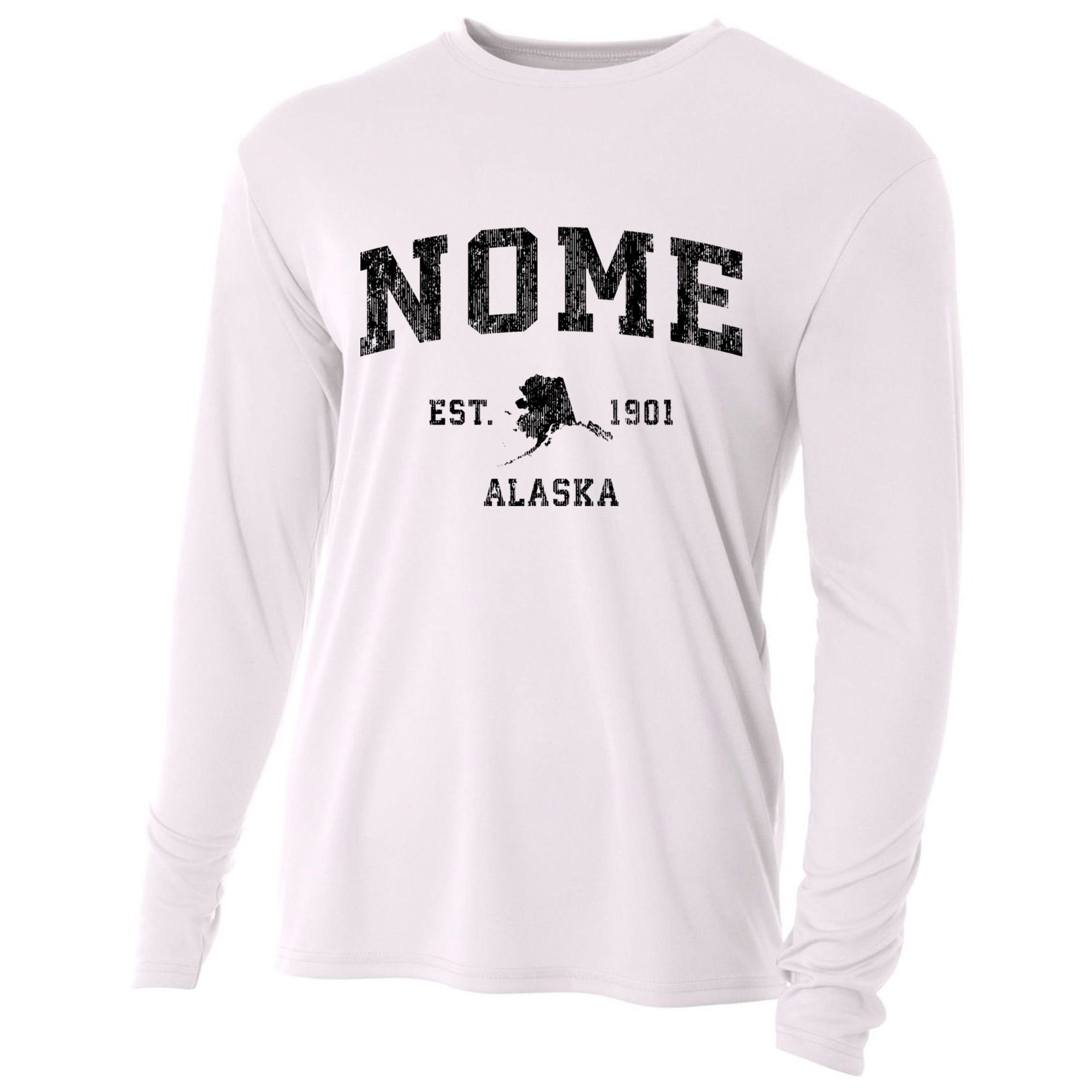 Nome Alaska Ak Vintage Established Sports Design Cooling Performance Long Sleeve Crew
