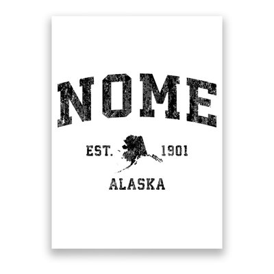 Nome Alaska Ak Vintage Established Sports Design Poster