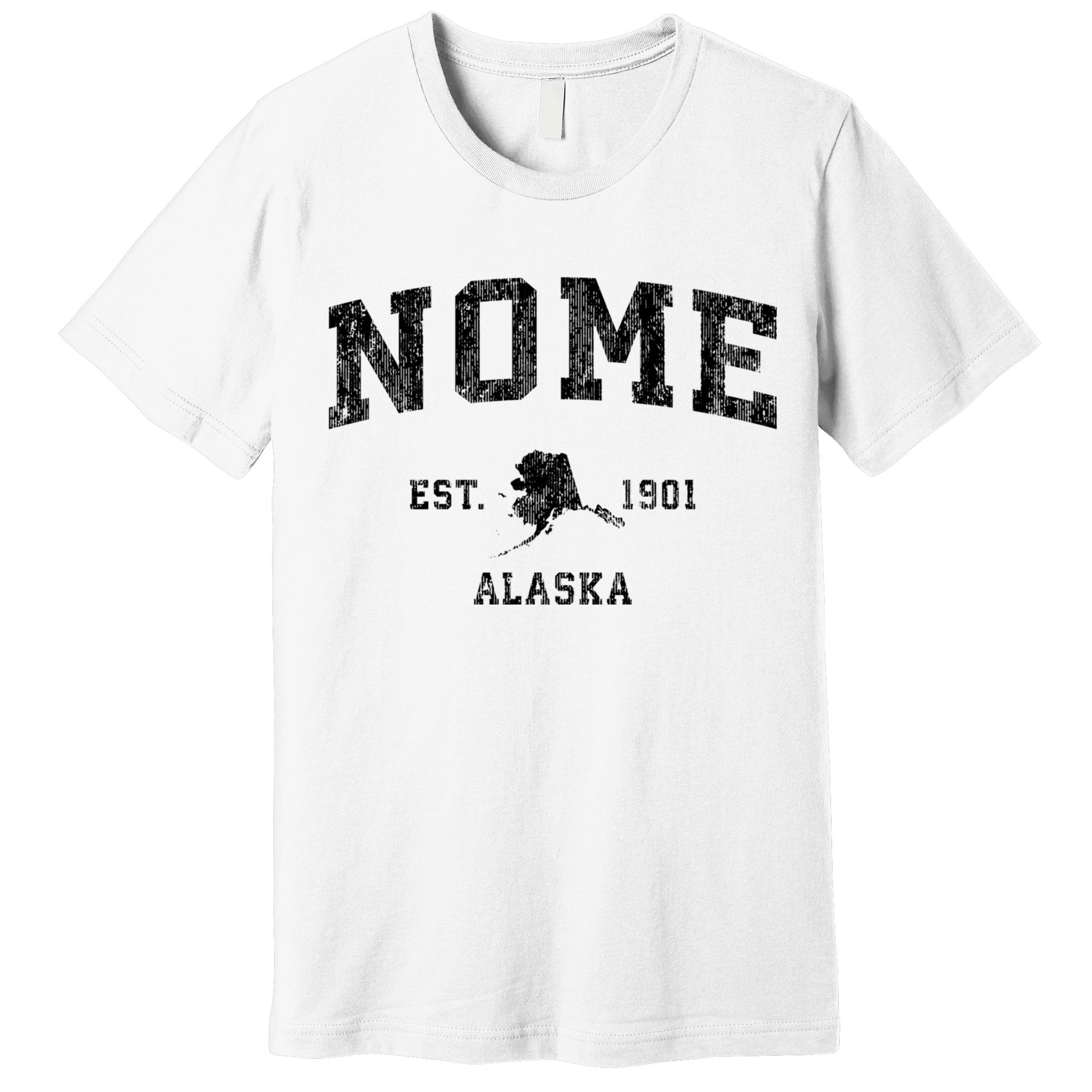 Nome Alaska Ak Vintage Established Sports Design Premium T-Shirt