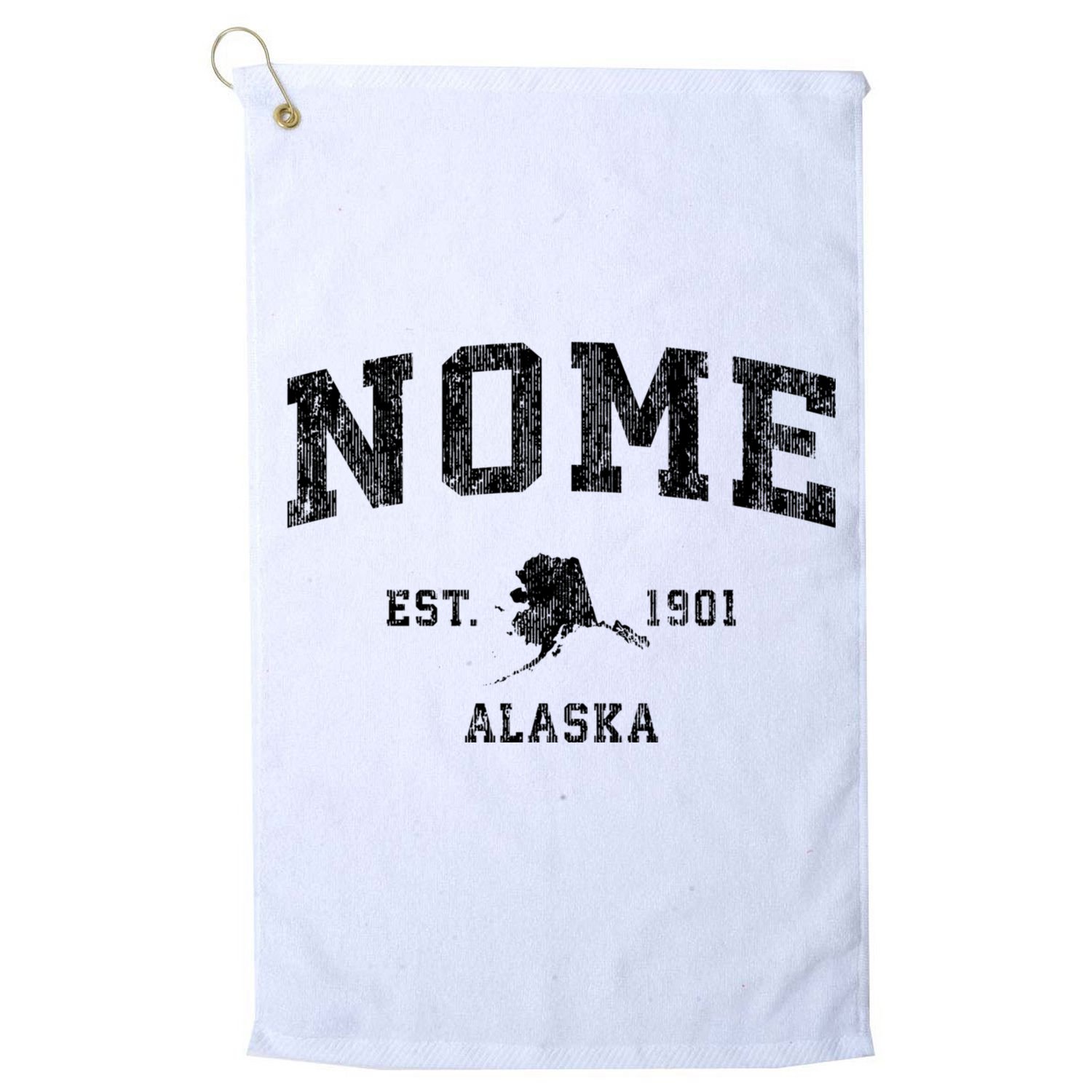 Nome Alaska Ak Vintage Established Sports Design Golf Towel
