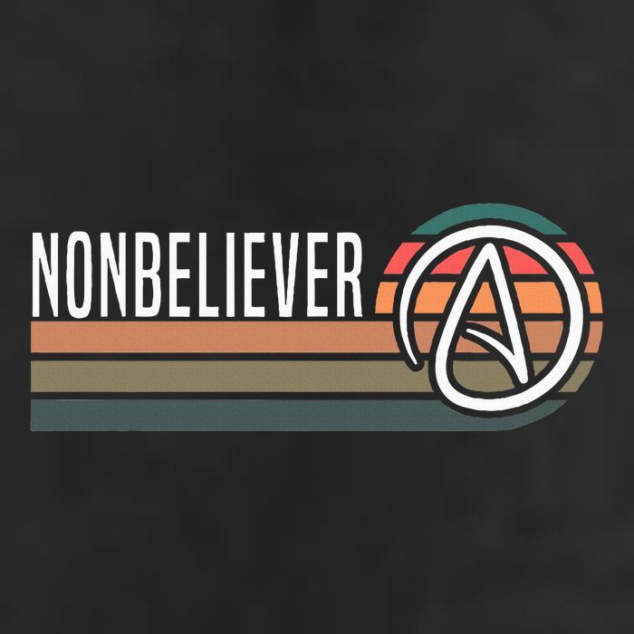 Nonbeliever Antireligion Agnostic Blackcraft Atheist 7 Panel Mesh Trucker Snapback Hat