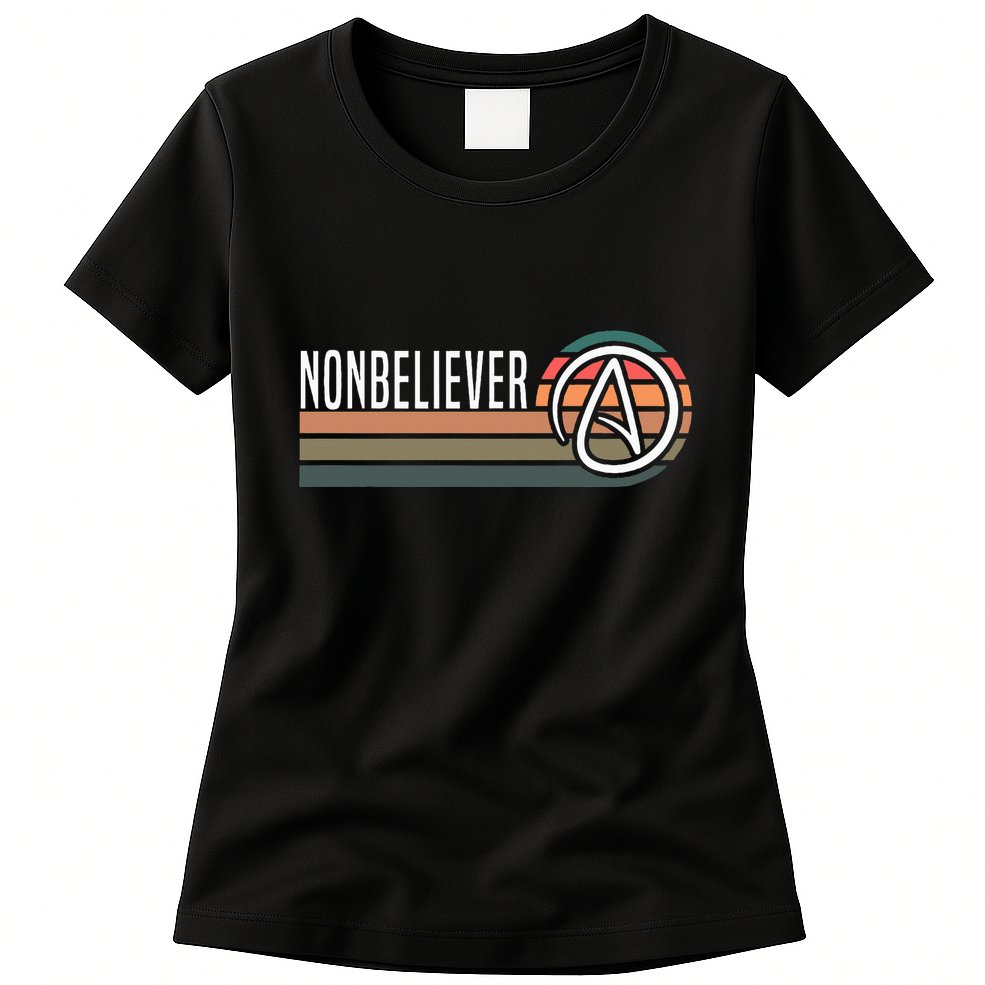 Nonbeliever Antireligion Agnostic Blackcraft Atheist Womens T-Shirt