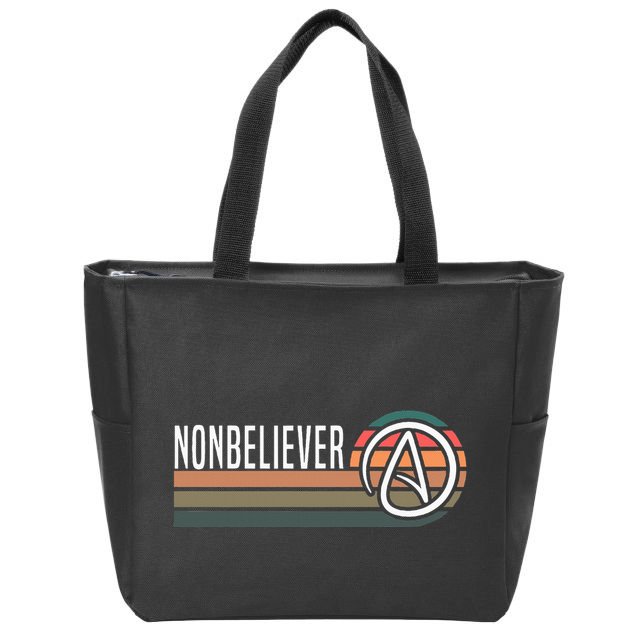 Nonbeliever Antireligion Agnostic Blackcraft Atheist Zip Tote Bag