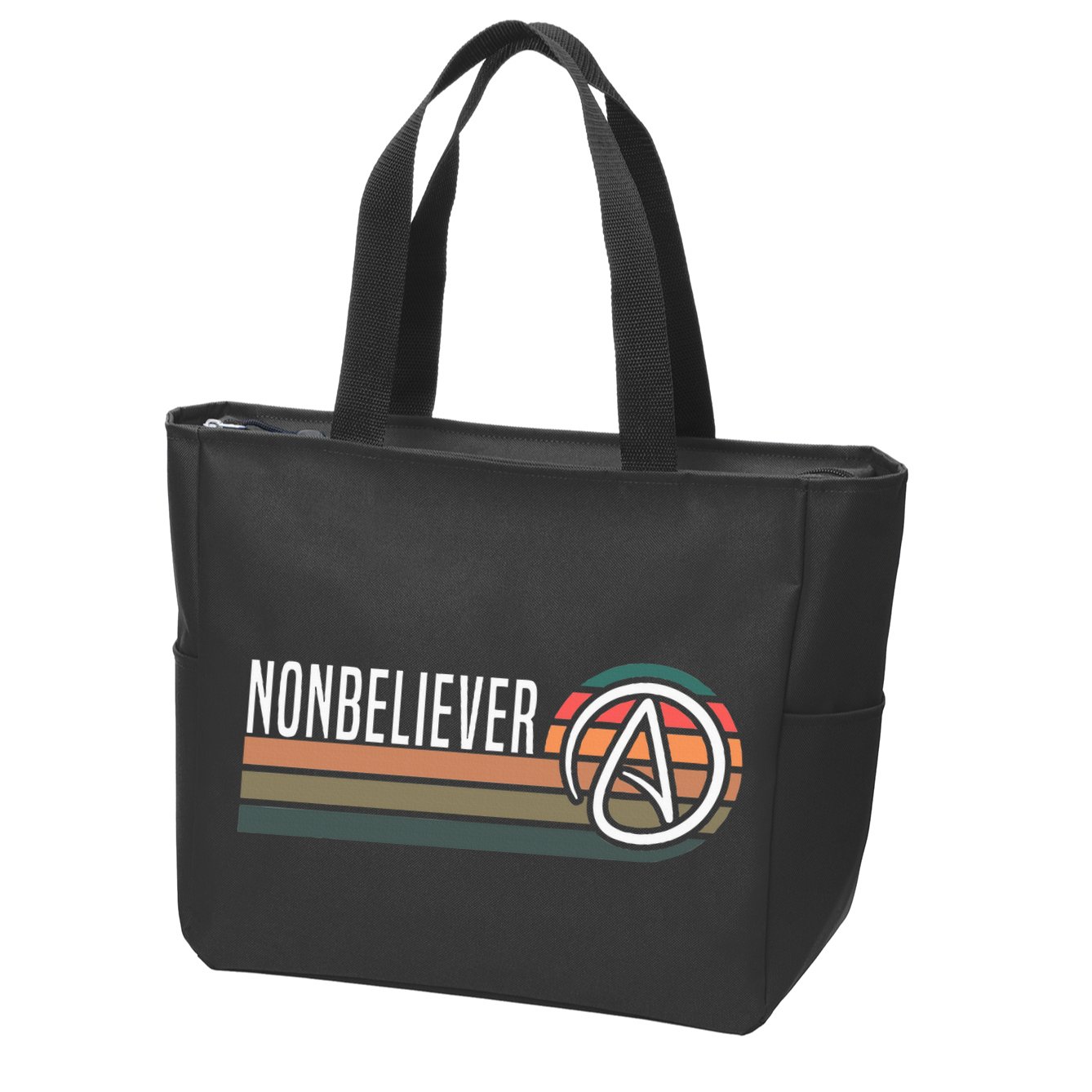 Nonbeliever Antireligion Agnostic Blackcraft Atheist Zip Tote Bag