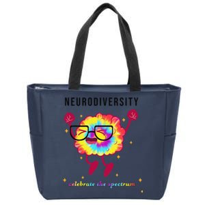 Neurodiversity, Autistic Acceptance, Autism Awareness Zip Tote Bag