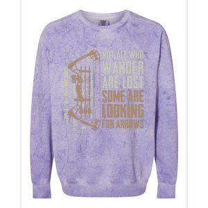 Not All Are Lost Some Looking For Arrows Bow Funny Archery Colorblast Crewneck Sweatshirt