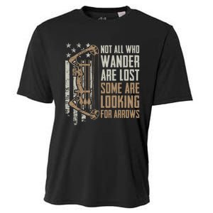 Not All Are Lost Some Looking For Arrows Bow Funny Archery Cooling Performance Crew T-Shirt