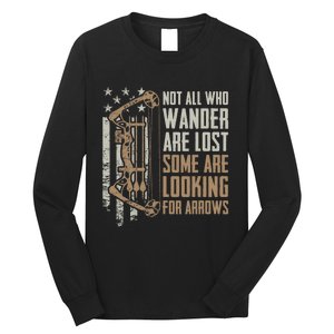 Not All Are Lost Some Looking For Arrows Bow Funny Archery Long Sleeve Shirt