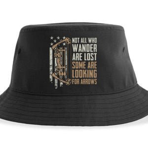 Not All Are Lost Some Looking For Arrows Bow Funny Archery Sustainable Bucket Hat